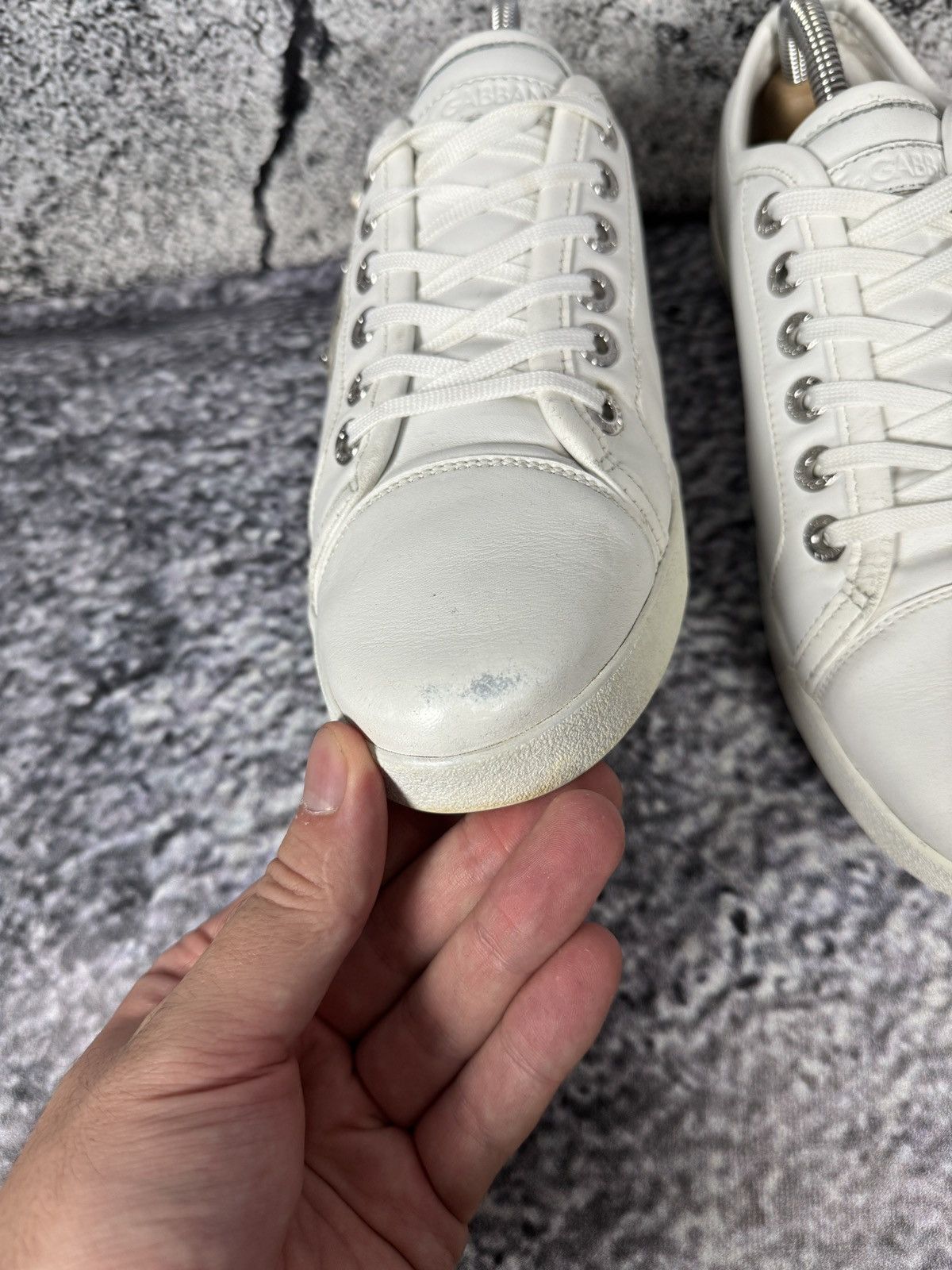 Dolce & Gabbana Men’s Dolce & Gabbana White Leather Trainers Sneakers Size 7 Size US 7 / EU 40 - 12 Thumbnail