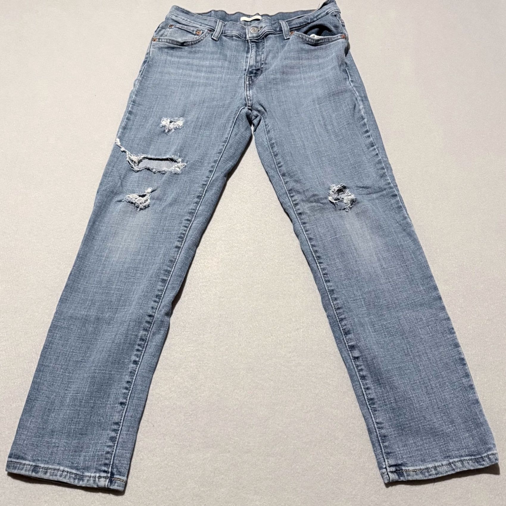 Levi's Levi’s Jeans Blue Distressed Mid Rise Zip Levi’s Women 27 Jeans 5-Pocket City Hipster 90s Vintage Mens Womens Boys Girls Size 27" / US 4 / IT 40 - 2 Thumbnail