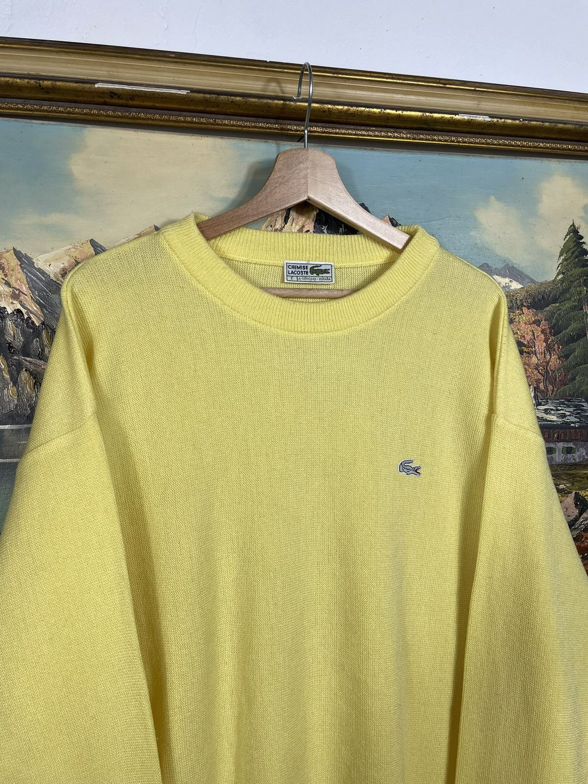 Lacoste × Vintage Lacoste Retro 90s Jumper Pull Knitwear Old Money Luxury Size US XXL / EU 58 / 5 - 4 Thumbnail