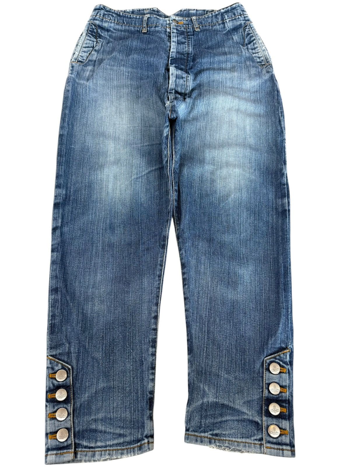 Vivienne Westwood Vivienne Westwood Blue Wash Button Opening Leg Style Jeans Size US 32 / EU 48 - 1 Thumbnail