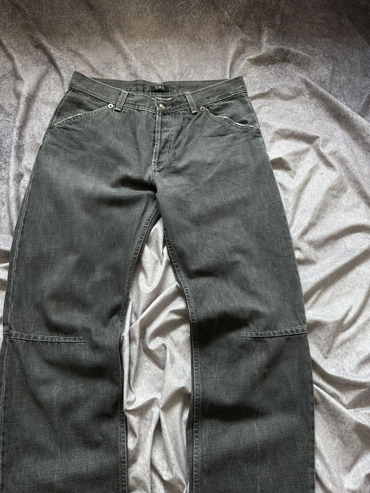 Costume National C'N'C Costume National Gray Constracted Straight Leg Jeans Size US 30 / EU 46 - 9 Thumbnail