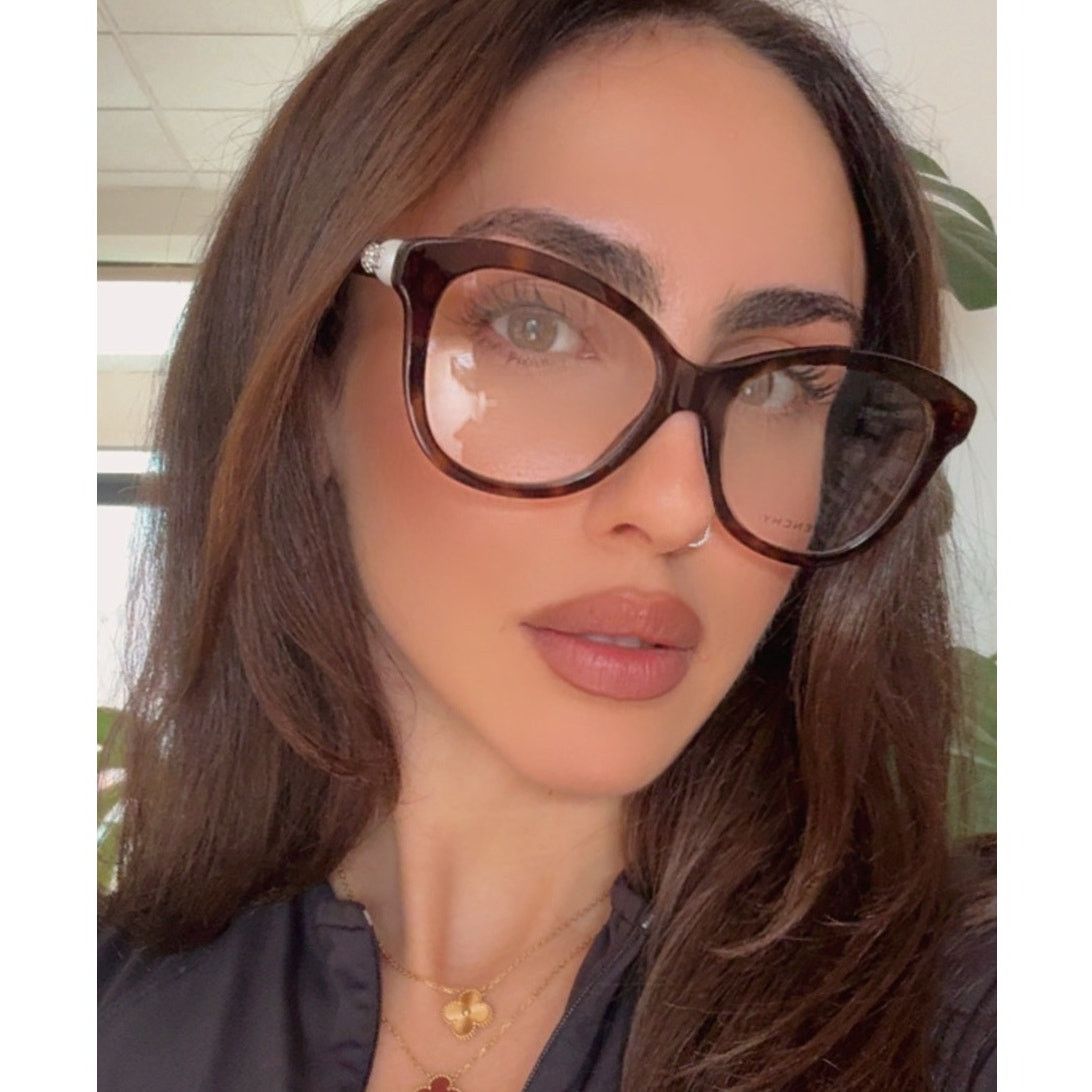 Givenchy NEW Givenchy GV50089I Cat Eye Pearl Brown Crystal Frames Size ONE SIZE - 1 Thumbnail
