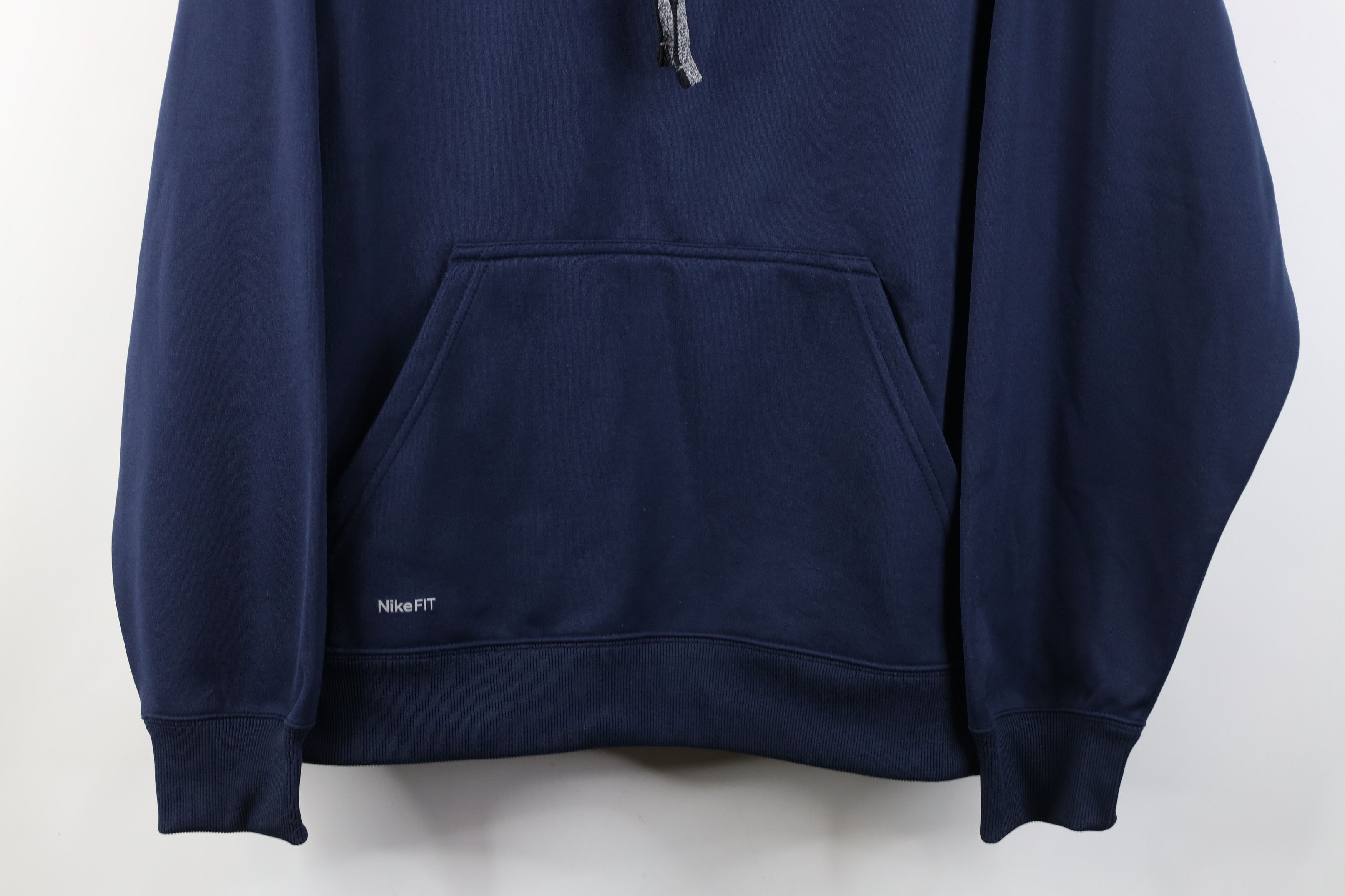 Nike Vintage Y2K Nike Center Big Swoosh Hoodie Sweatshirt Blue Size US L / EU 52-54 / 3 - 3 Thumbnail