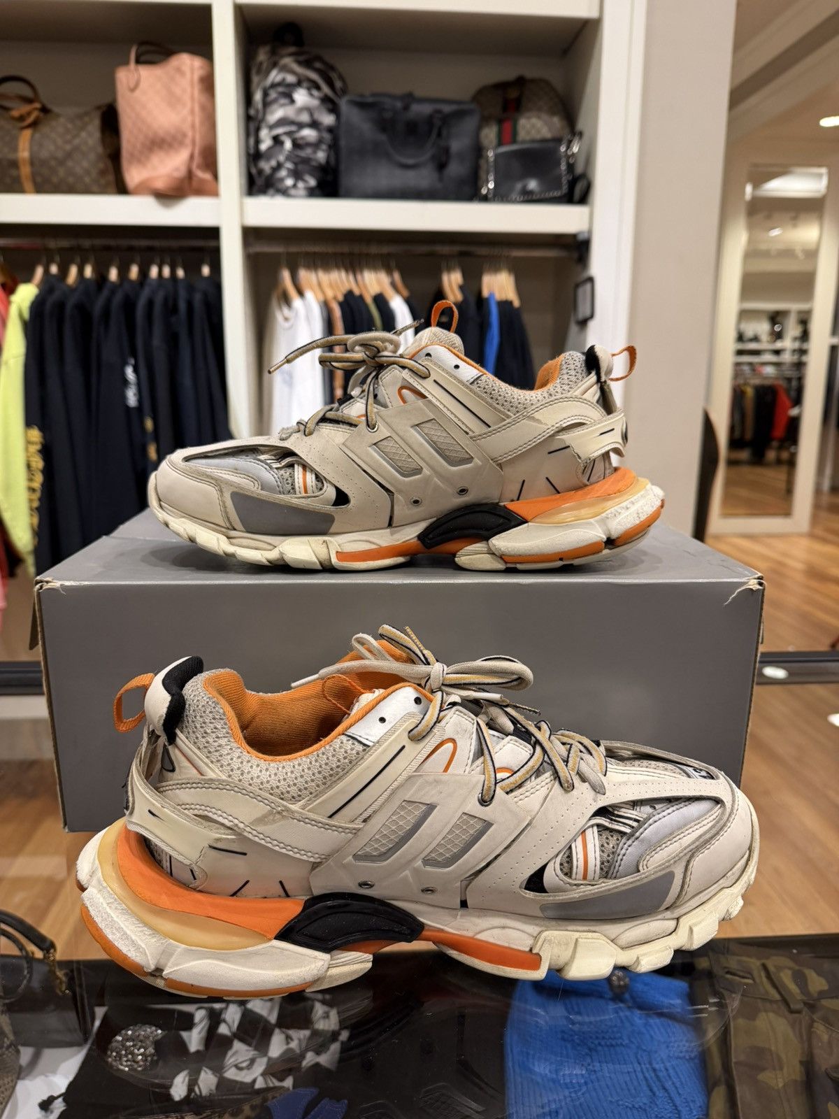 Balenciaga Balenciaga Track - White/Orange Size US 10 / EU 43 - 2 Thumbnail