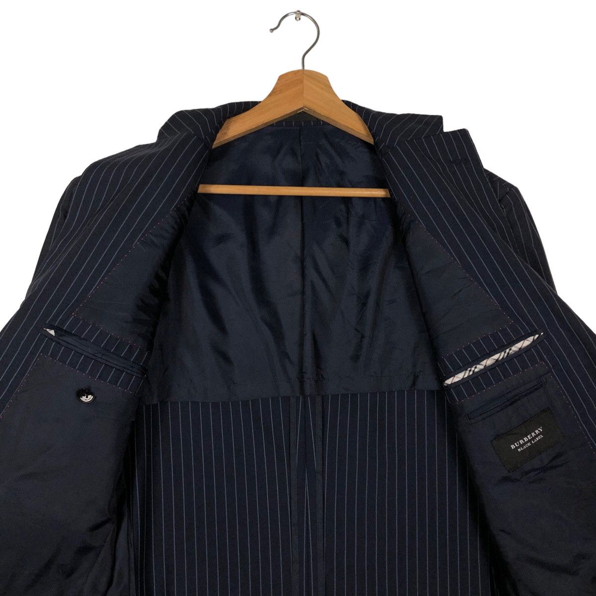 Burberry 🔥Vintage Burberry Black Label Double Breast Striped Jacket Size US M / EU 48-50 / 2 - 12 Thumbnail