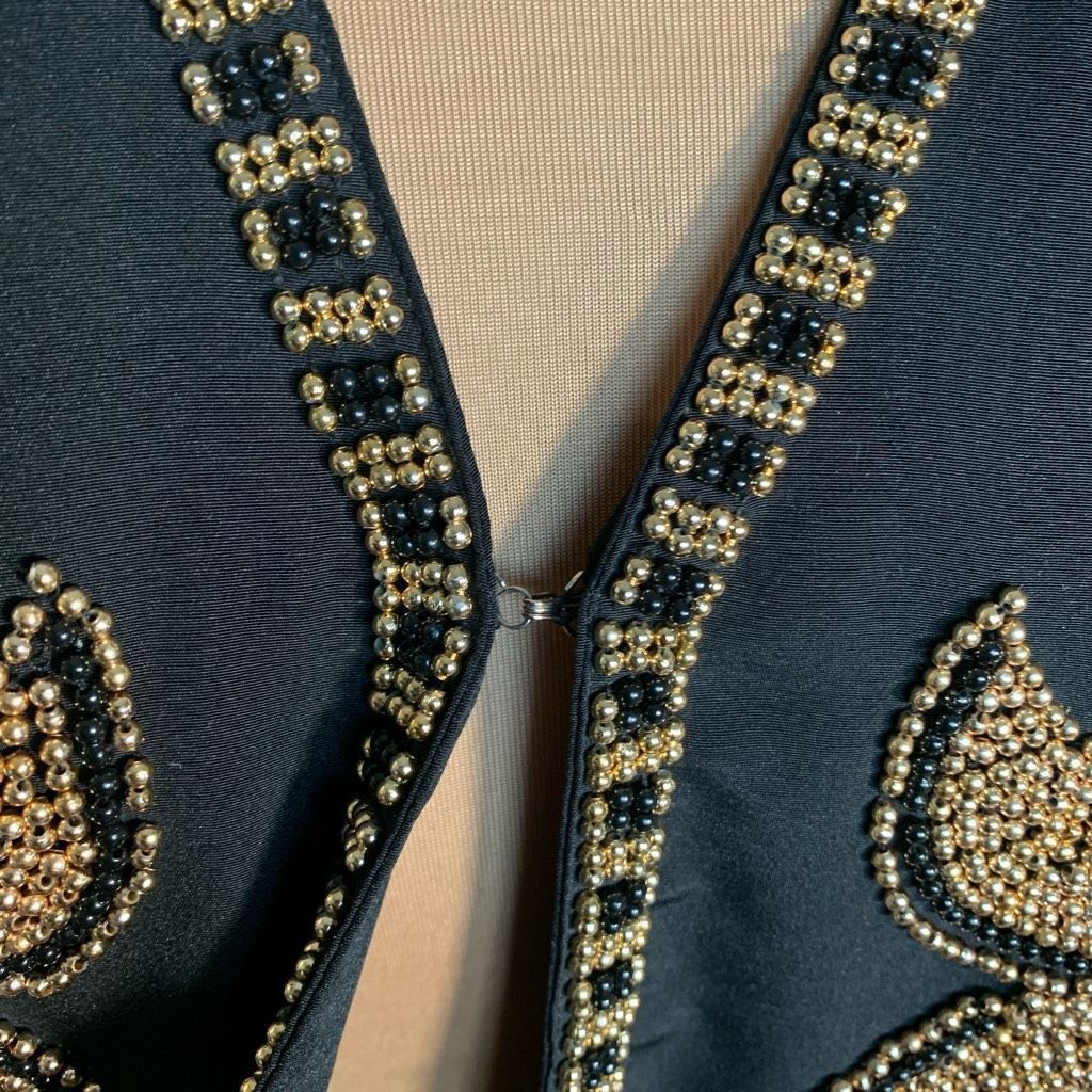 Vintage Vintage Regency Collection Black Gold Embellished Beaded Vne Size L / US 10 / IT 46 - 6 Thumbnail