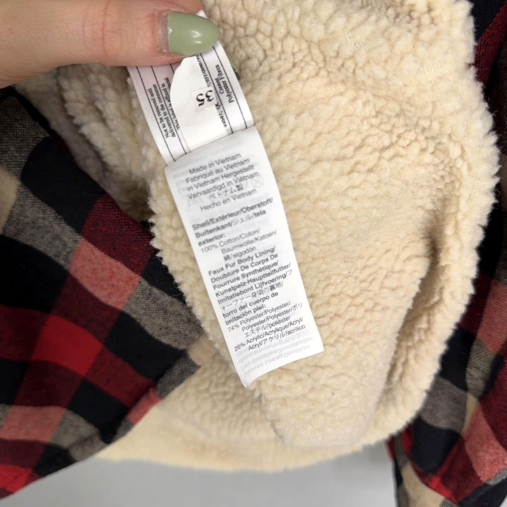 J.Crew J.CREW Mens Jacket Red Plaid Sherpa Lined Flannel Button Front Shacket Size US M / EU 48-50 / 2 - 5 Thumbnail