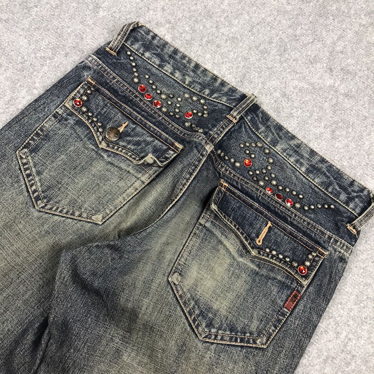 If Six Was Nine JAPAN STYLE FLARE DENIM CUSTOM CULTJPE BOOTCUT PANTS Size US 28 / EU 44 - 15 Thumbnail