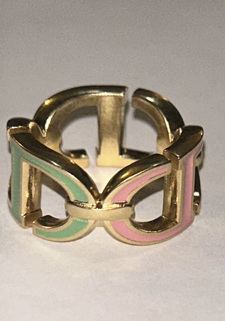Dior Christian Dior 30 MONTAIGNE RING Gold-Finish Metal Lacquer Size ONE SIZE - 7 Thumbnail
