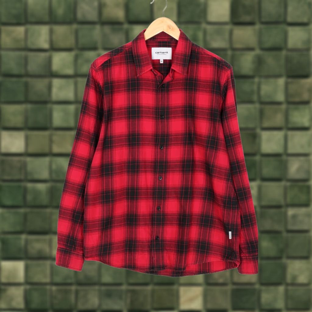 Carhartt Wip Carhartt WIP Willis Shirt Men M Long Sleeve Check Twill VR2280 Size US M / EU 48-50 / 2 - 1 Thumbnail