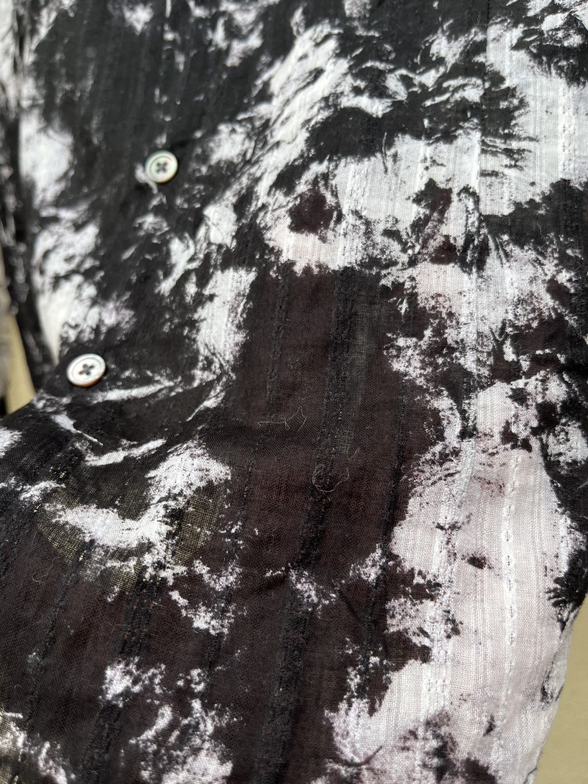 Tornado Mart Black & white tie dye button up Size US M / EU 48-50 / 2 - 7 Thumbnail
