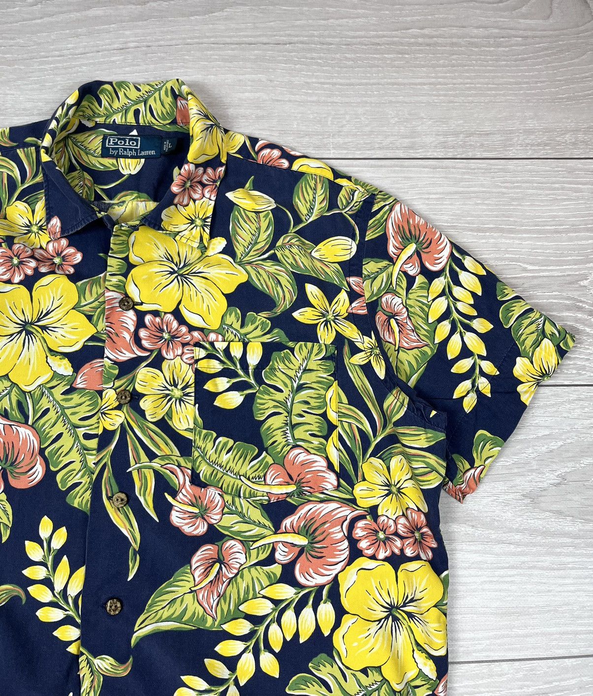 Polo Ralph Lauren Polo Ralph Lauren Vintage Hawaiian Floral Print Button Shirt Size US L / EU 52-54 / 3 - 6 Thumbnail