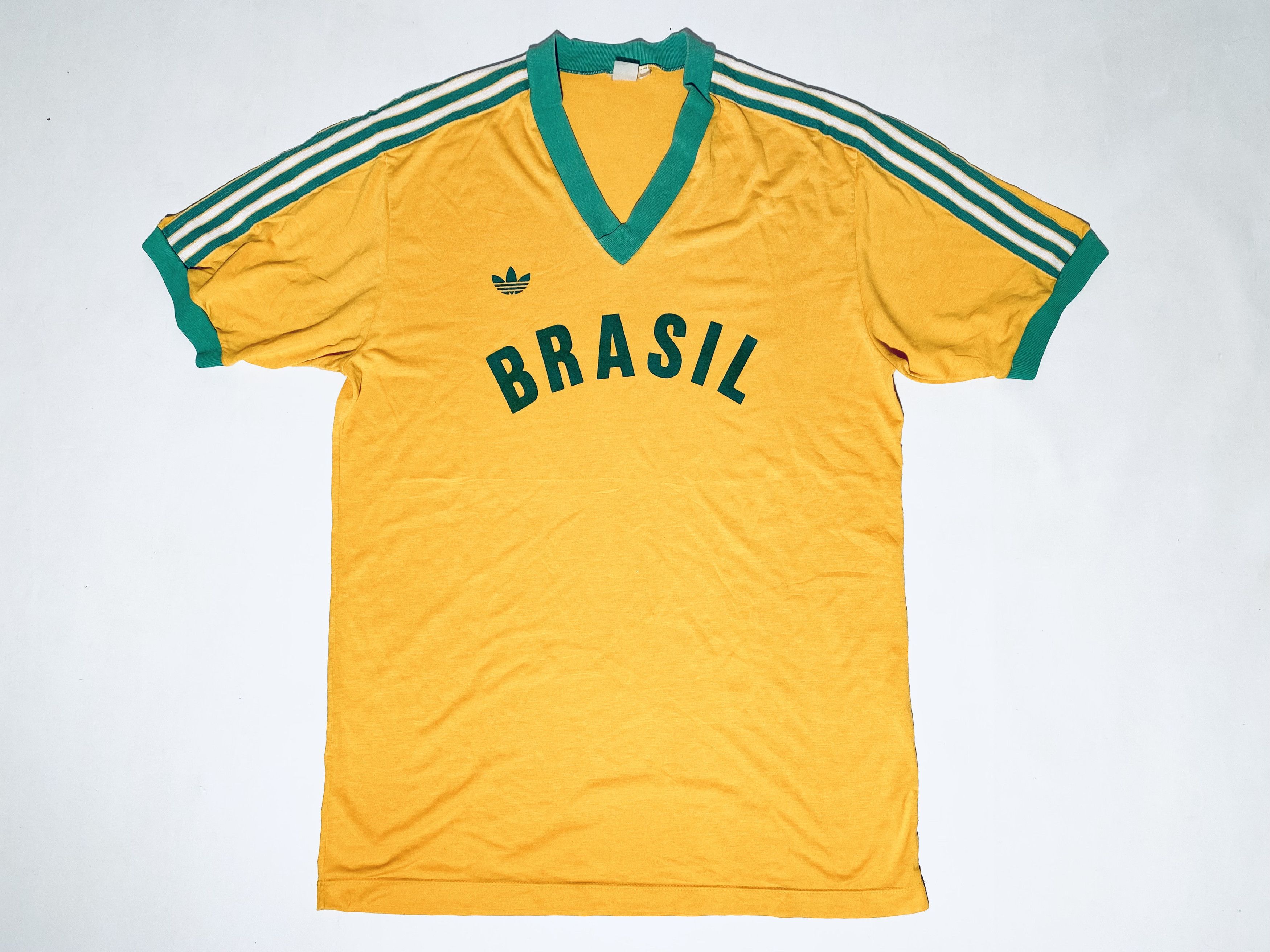 Adidas Brazil 1988 Olympics Home Football Shirt Size US L / EU 52-54 / 3 - 3 Thumbnail