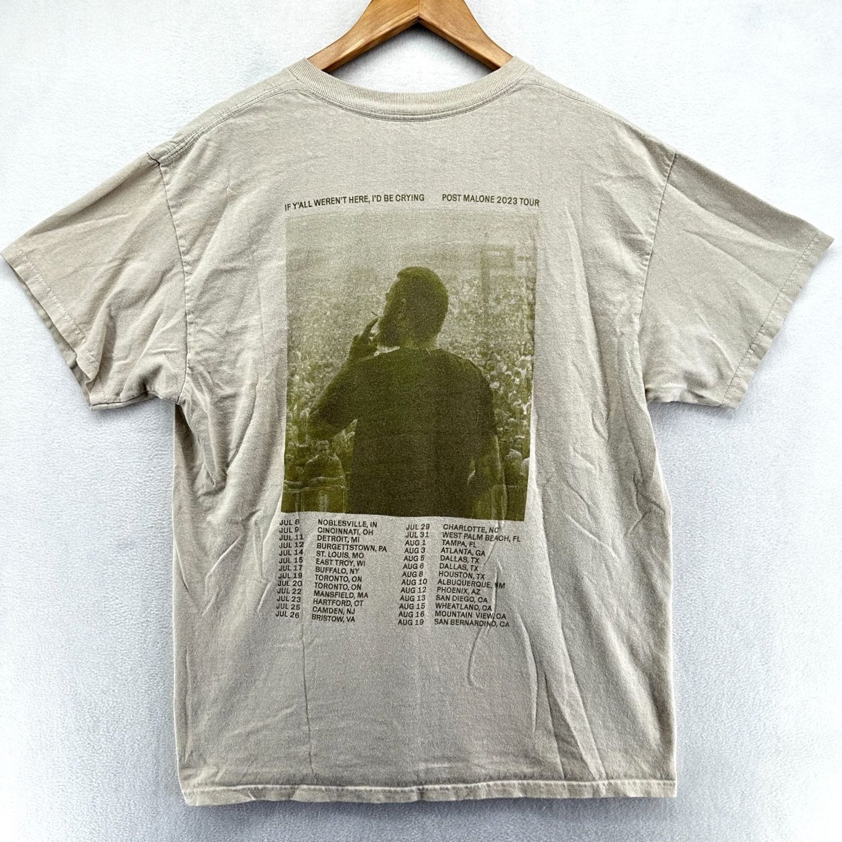 Gustin Austin Post Malone T-Shirt Gray Men's Large Short Sleeve Crew Neck Pullover Size US L / EU 52-54 / 3 - 2 Thumbnail