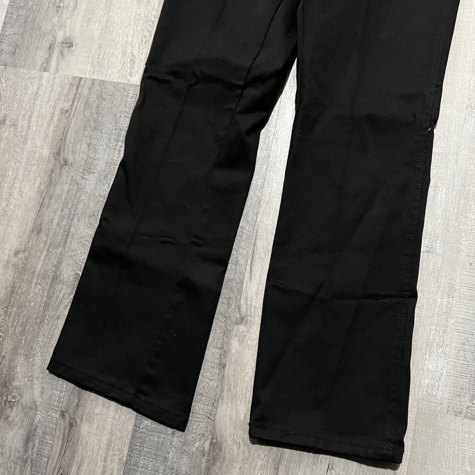 Dickies VTG 70s/80s Dickies Poly Twill Pants Black Flared Bootcut 28 Size US 29 - 4 Thumbnail