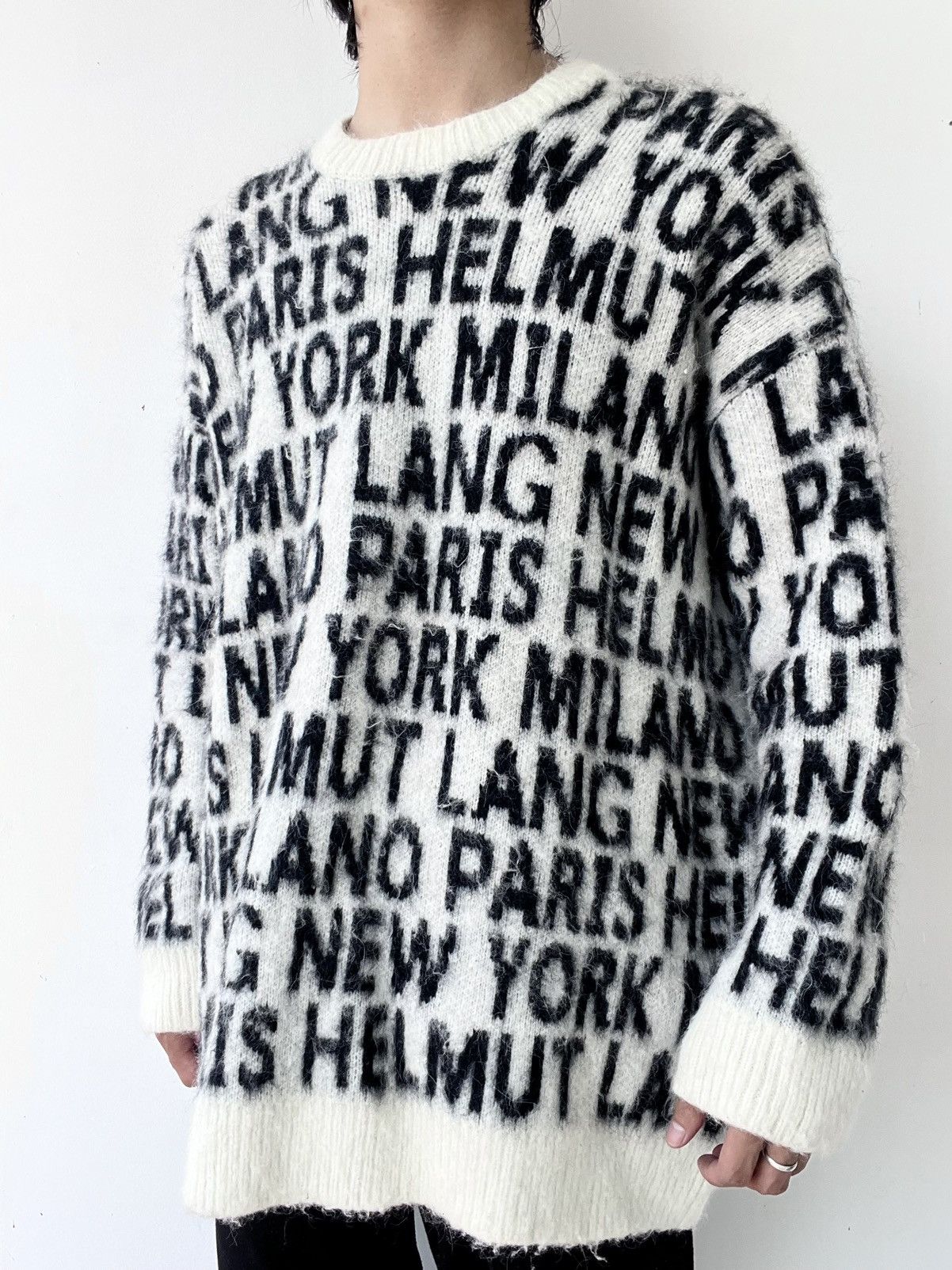 Helmut Lang Helmut Lang Logo Printed Knitwear Size US L / EU 52-54 / 3 - 2 Thumbnail