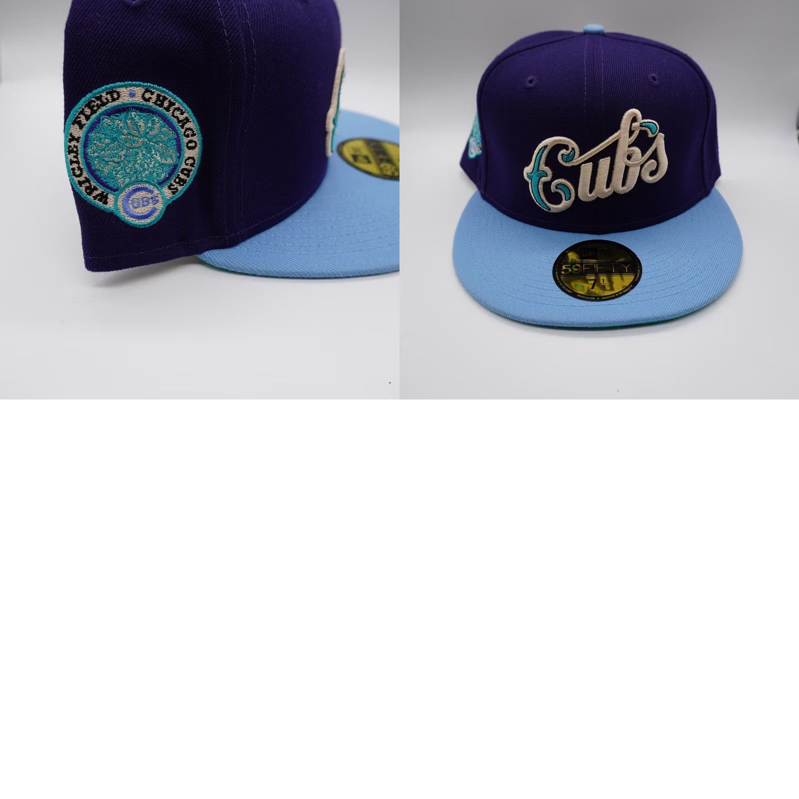 New Era New Era 59FIFTY Hat Mens 7 1/4 Purple Chicago Cubs Wrigley Field Patch Size ONE SIZE - 8 Thumbnail