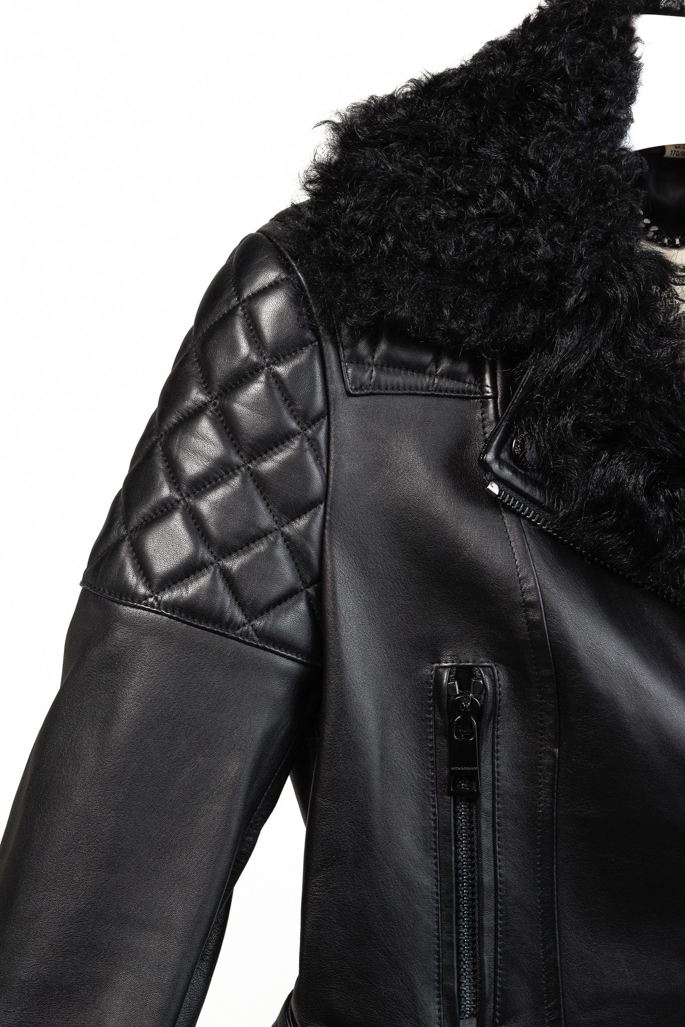 Burberry Burberry Oatshire Shearling Quilted Leather Moto Jacket Size S / US 4 / IT 40 - 5 Thumbnail