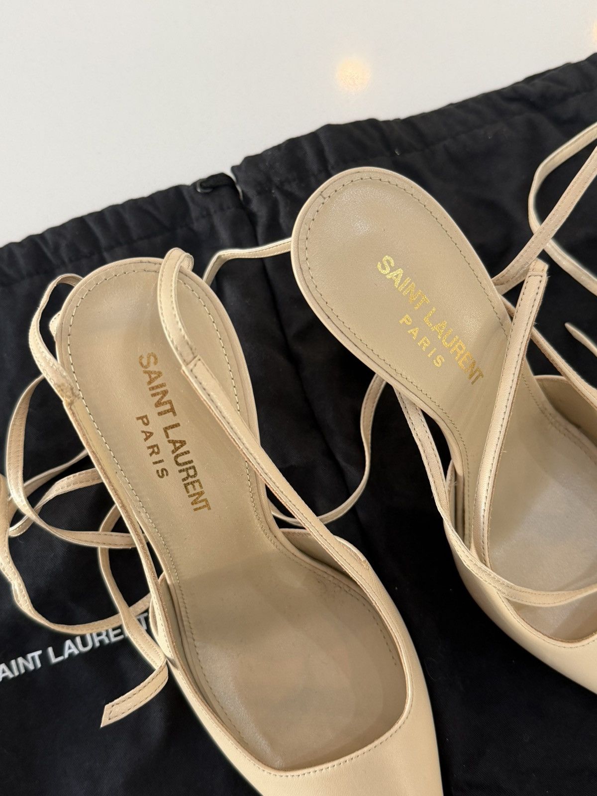 Saint Laurent Paris Saint Laurent Blade slingback pumps in Nude Size US 6 / IT 36 - 3 Thumbnail