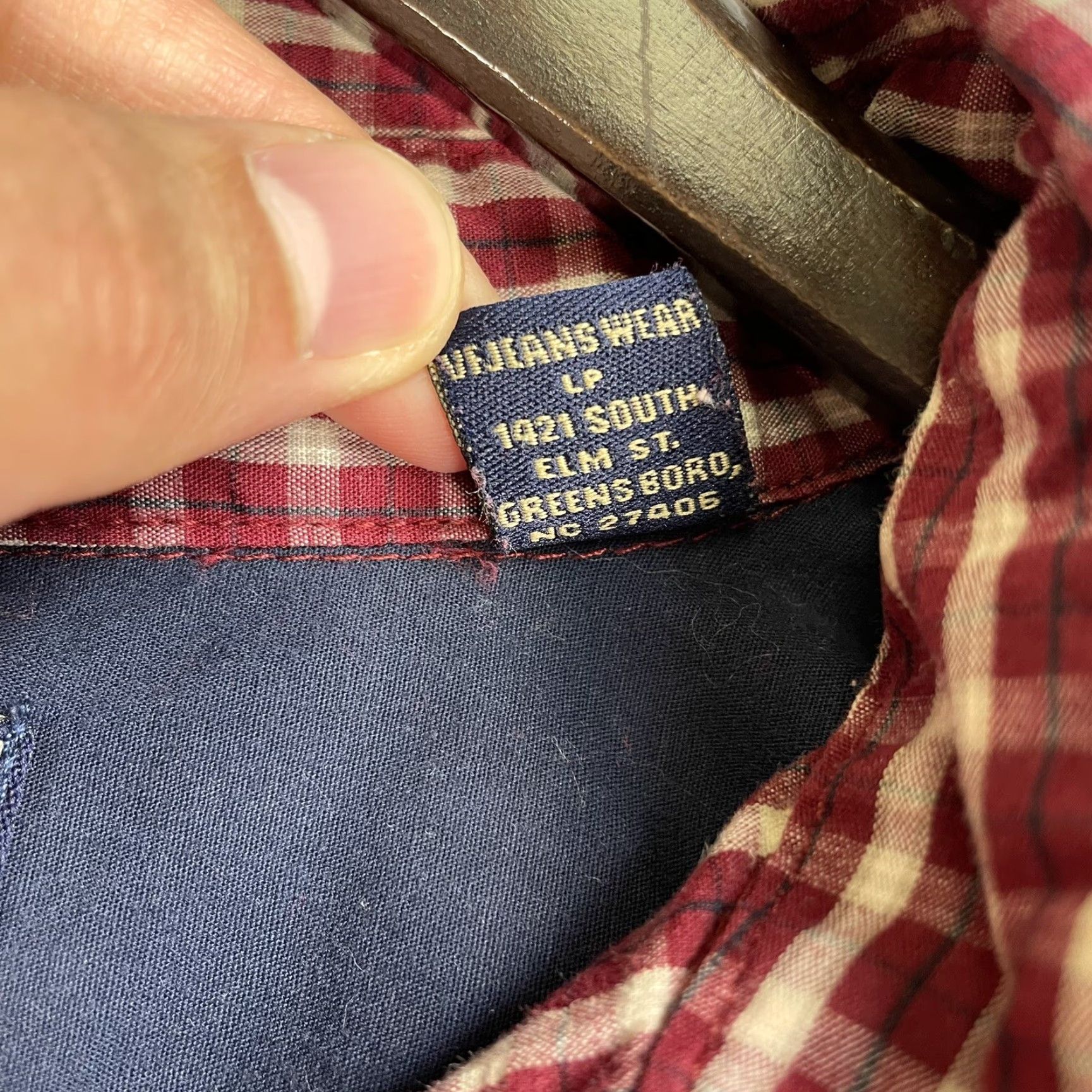 Wrangler Wrangler Shirt Mens L Red 100% Cotton Button-Up Long Sleeve Plaid Western Rockabilly Casual Vintage No Size US L / EU 52-54 / 3 - 7 Thumbnail