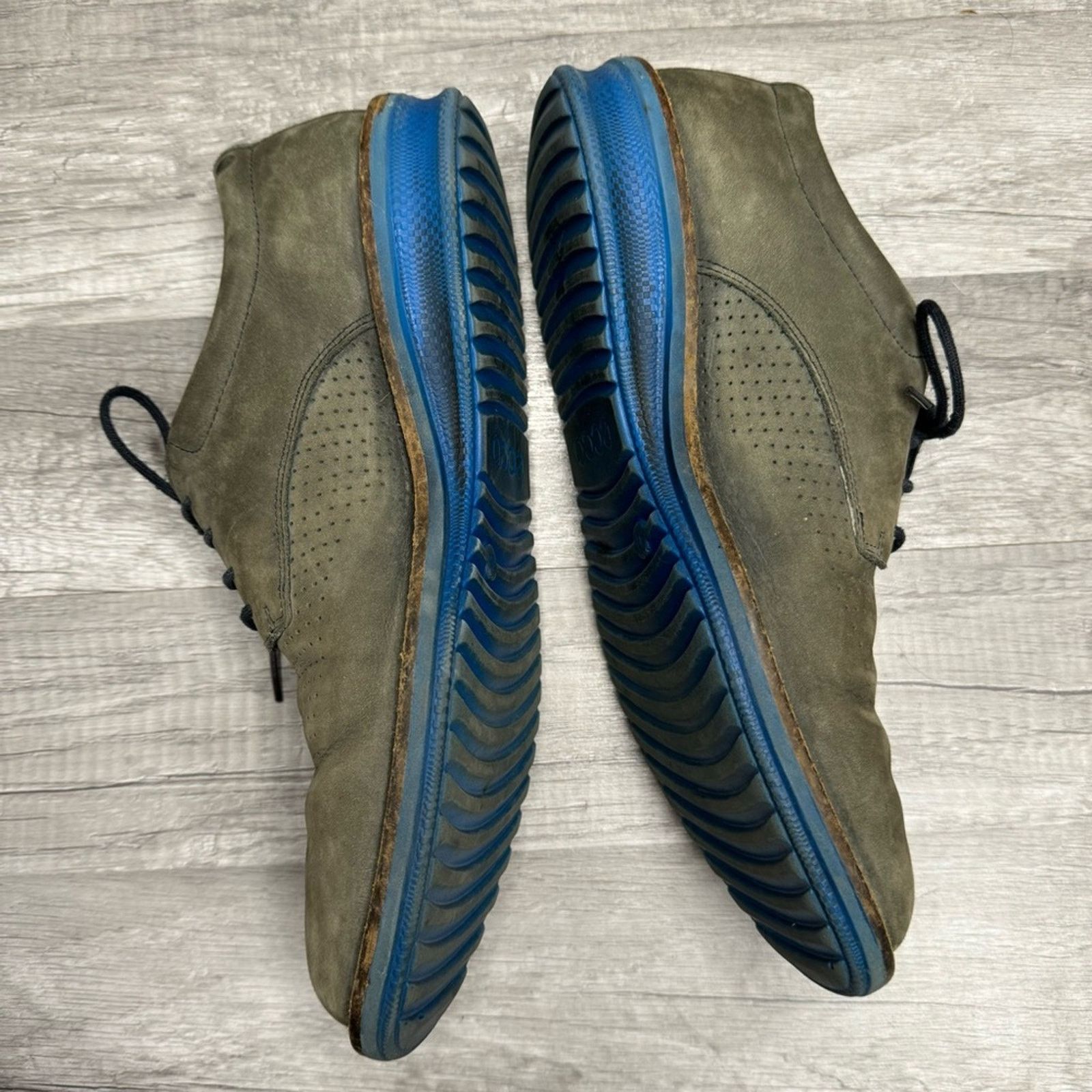 Ecco ECCO Hybrid Blue Sole Nubuck Derby Shoes Size 42 / US 8–8.5 Size US 8 / EU 41 - 3 Thumbnail