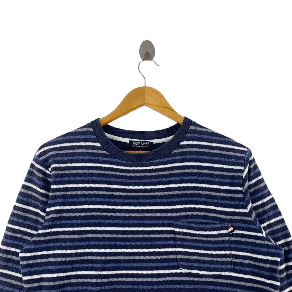 Beams Plus Vintage BEAMS PLUS HEART Collection Striped Tee Shirt Size US L / EU 52-54 / 3 - 3 Thumbnail