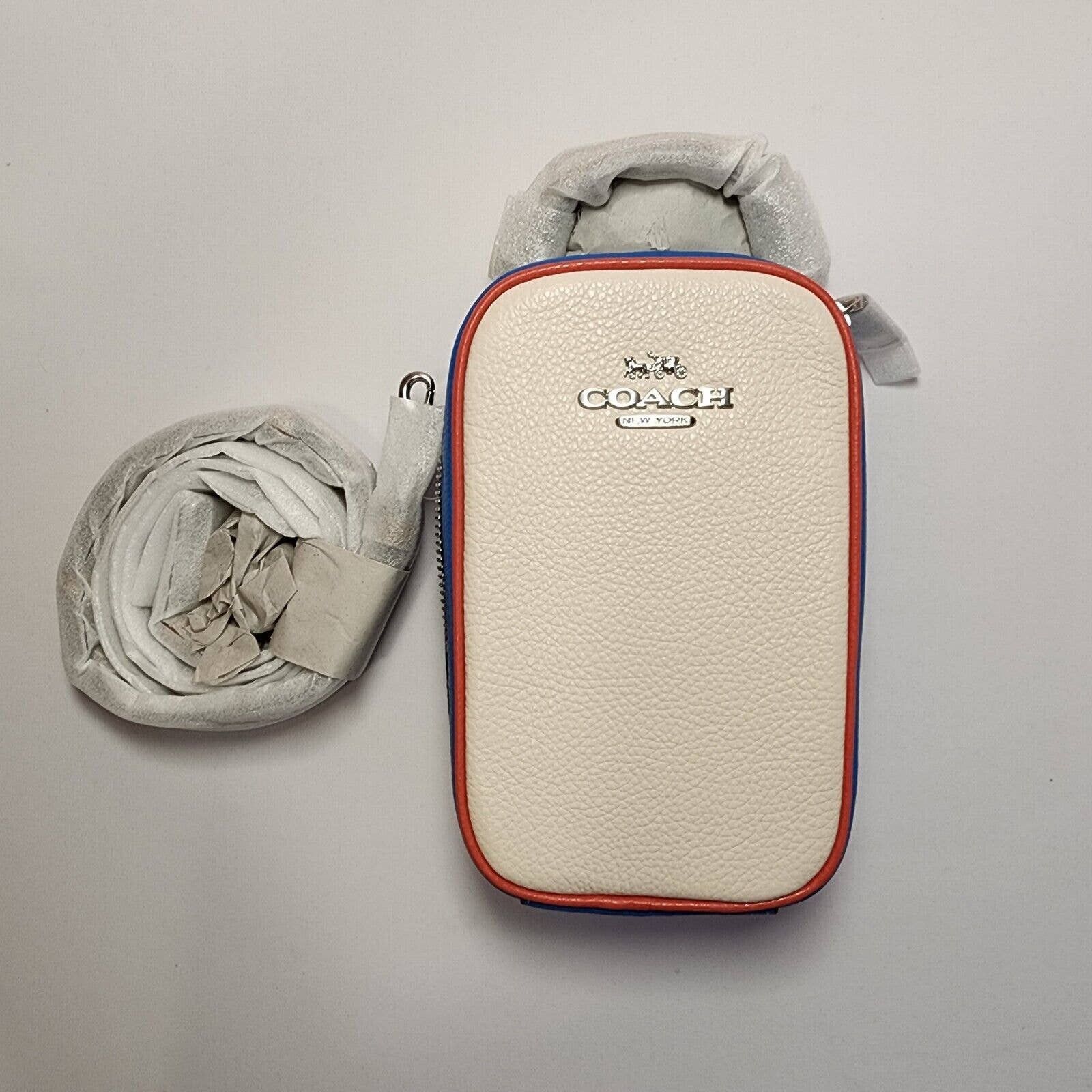 image of Coach Ck192 Eva Phone Crossbody Colorblock Chalk/blue, Women's