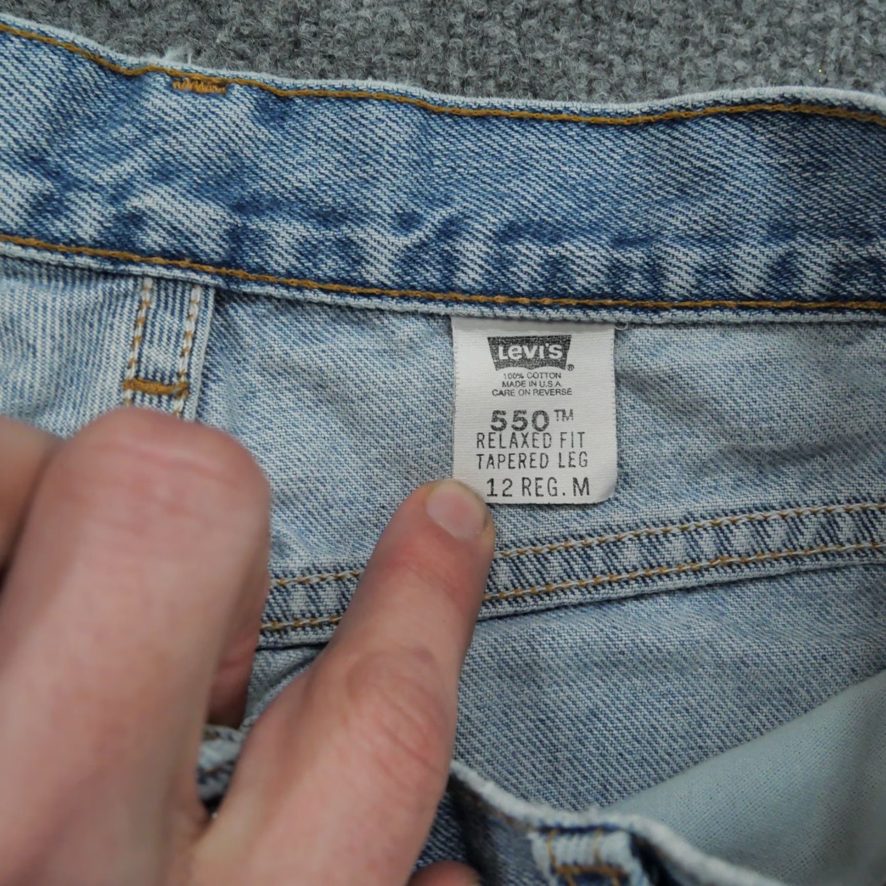 Levi's **Vintage Levi's 550 Tapered Jeans Women's 12 Blue Distressed 90s** User: Vintage Levi's 550 Tapered Jeans Women's 12 Blue Distressed 90s Size 29" - 6 Thumbnail