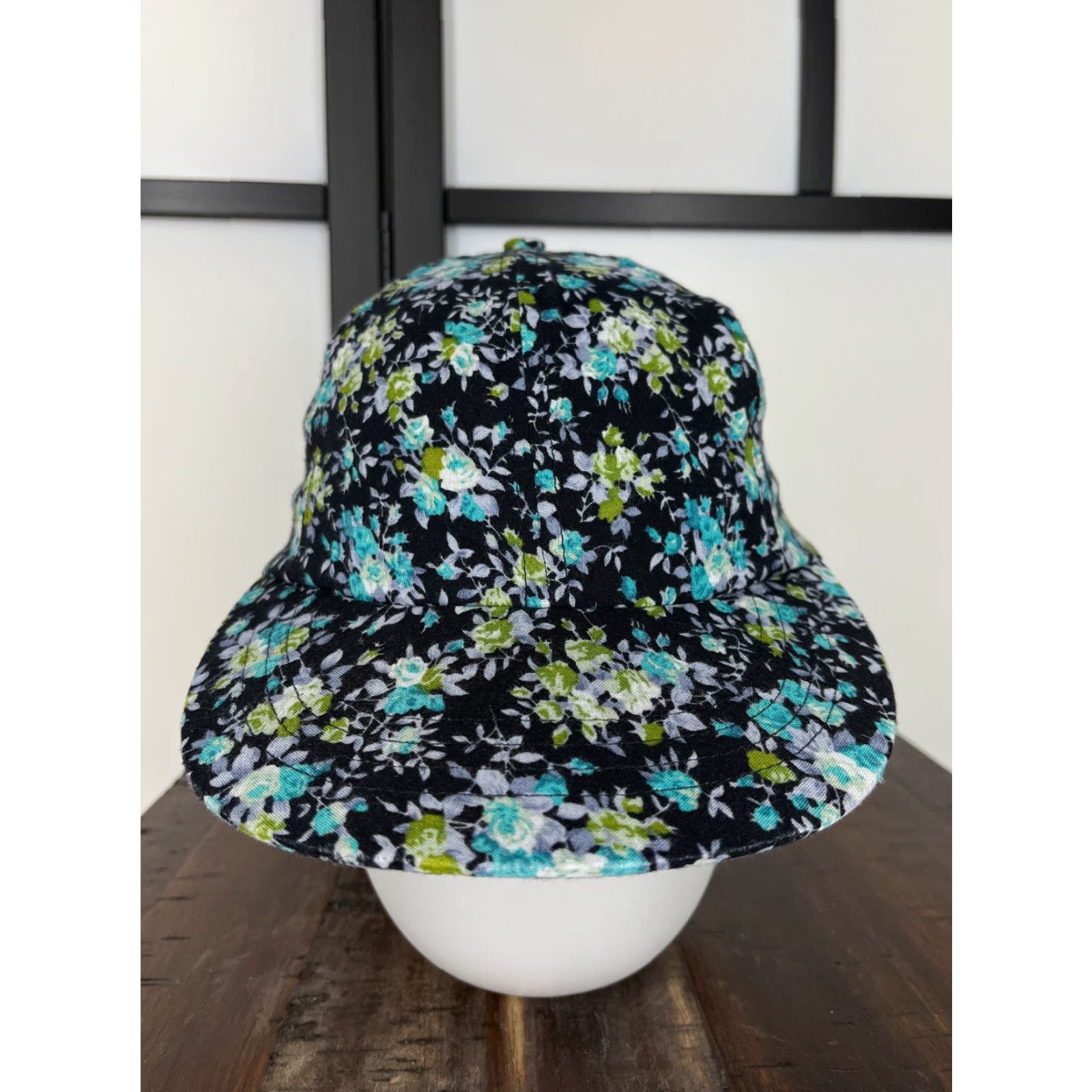 American Apparel American Apparel Hat Cap Snap Back Womens One Size Blue Pearl Floral Viscose Canvas Size ONE SIZE - 2 Thumbnail