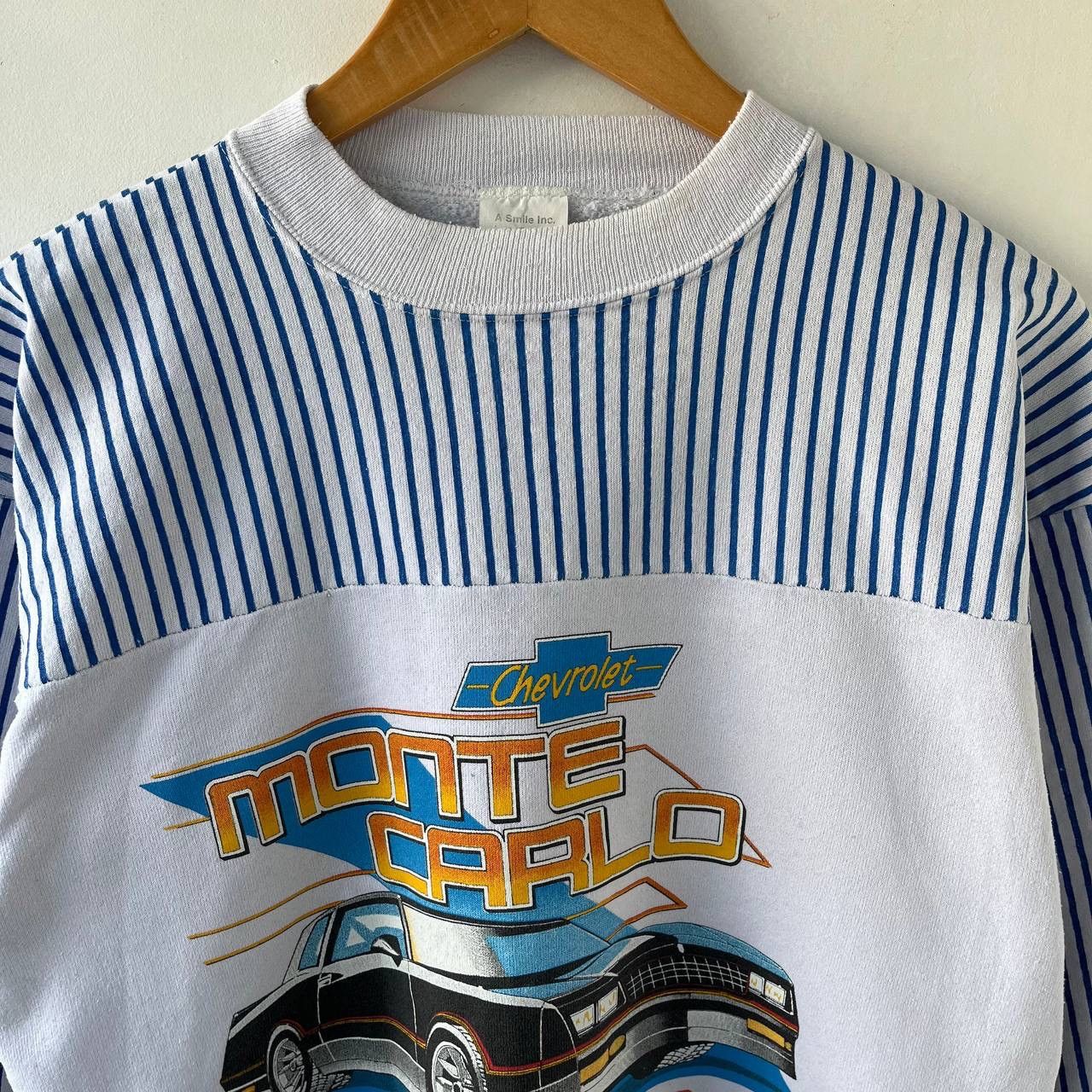 Vintage Vintage 1986 Chevrolet Monte Carlo SS Striped Sweatshirt L Size US S / EU 44-46 / 1 - 5 Thumbnail