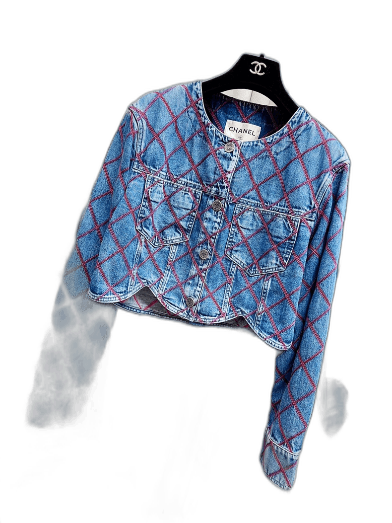 Chanel Chanel Blue and Red Denim Jacket Set Size S / US 4 / IT 40 - 1 Thumbnail