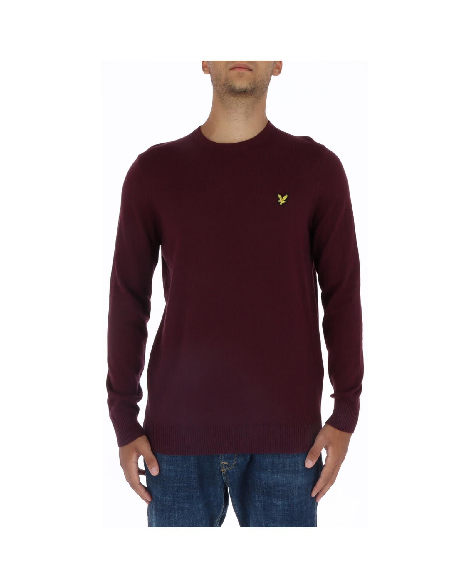 image of Lyle Scott Print Knitwear in Bordeaux, Men's (Size XL)