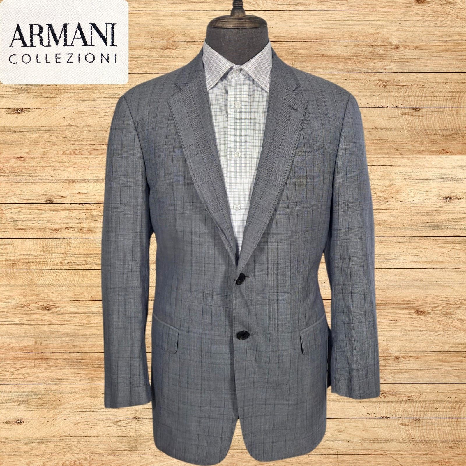 Armani Collezioni Armani Collezioni G Line Wool Silk Mens 42R Gray Glenn Size 42R - 1 Thumbnail
