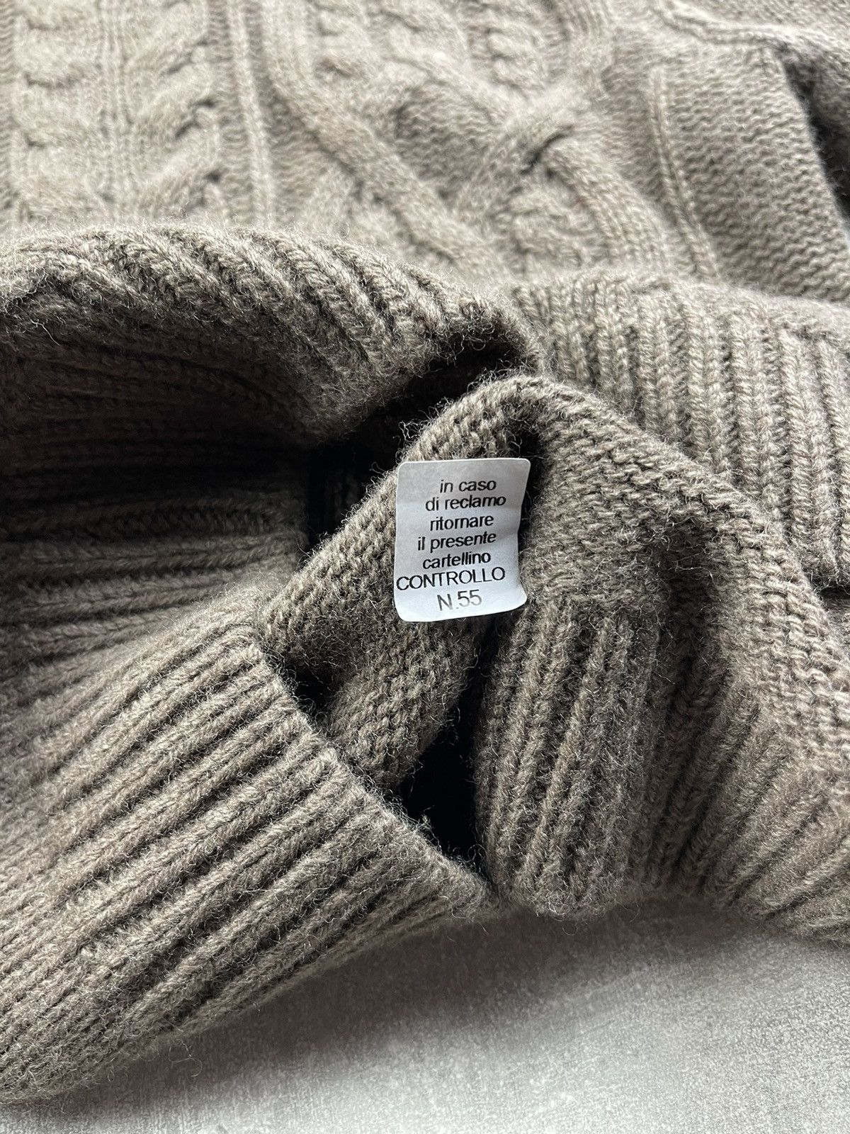 Tagliatore Taglitore Luxury Brown Hight Neck Wool Open Knit Sweater Size US S / EU 44-46 / 1 - 10 Thumbnail