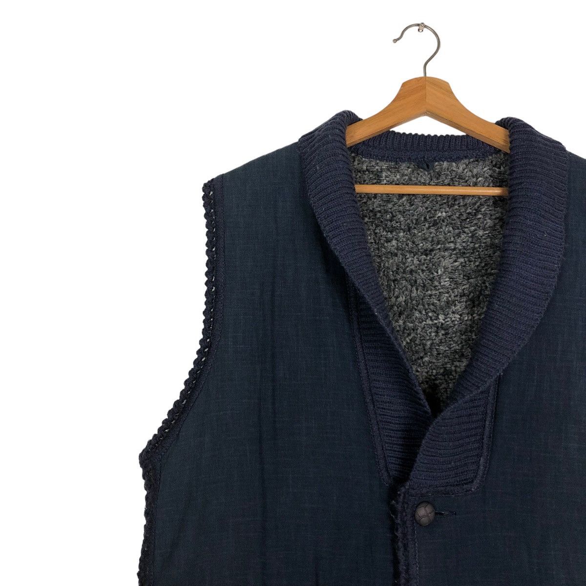 Indigo 🔥Vtg Indigo Blue Denim Vest Big Logo Traditional Japanese Size US M / EU 48-50 / 2 - 9 Thumbnail