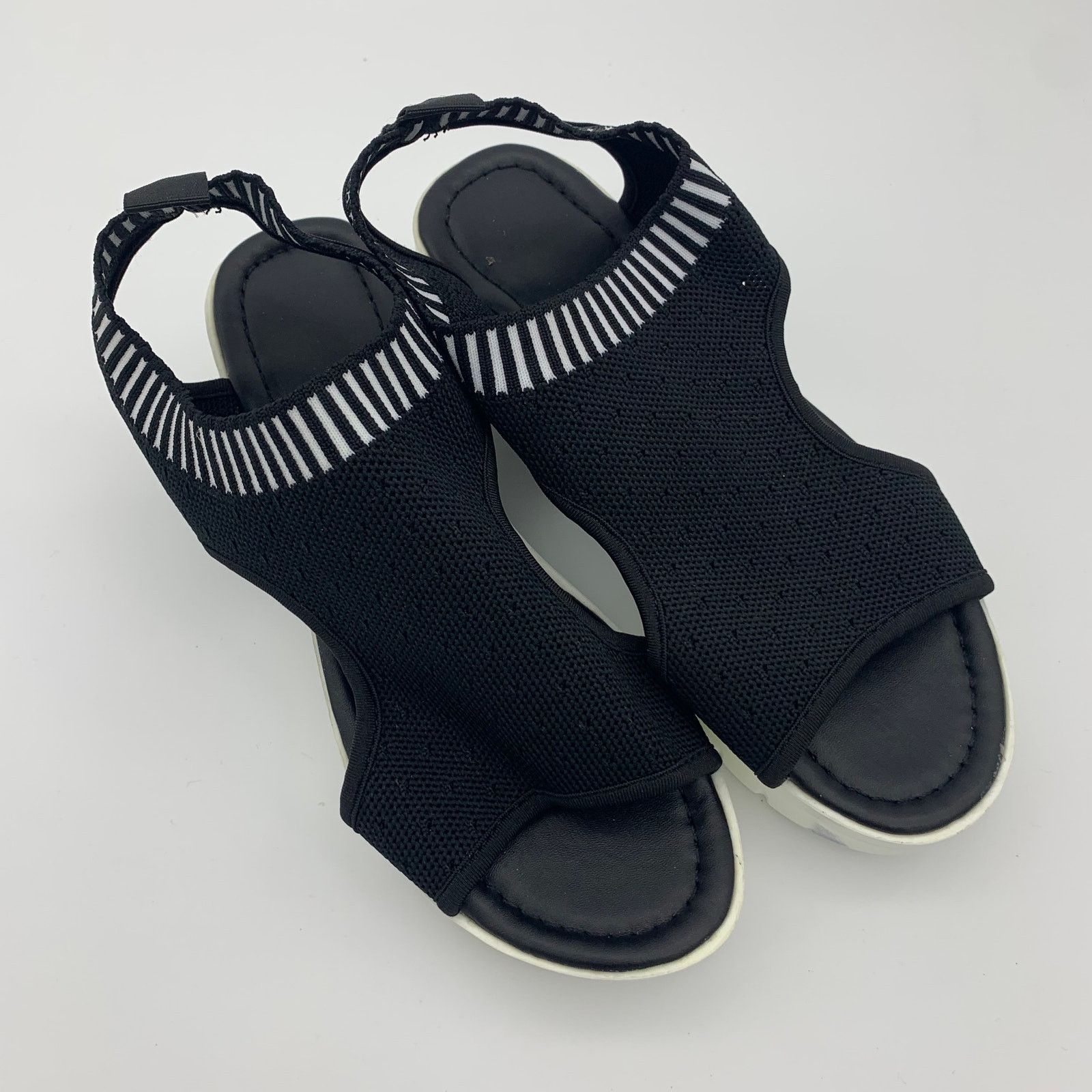 Other Black Sandals Women Size 8 Summer Shoes Peep Toe Size US 8 / IT 38 - 7 Thumbnail