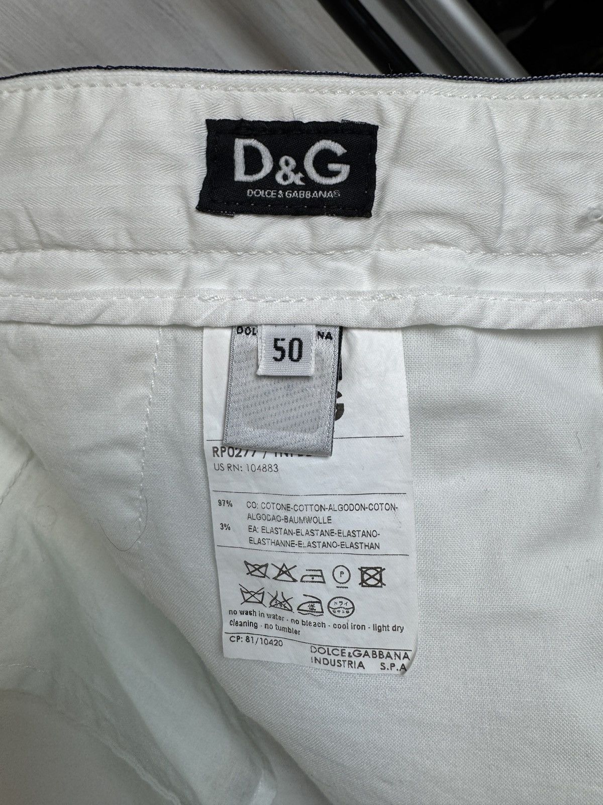 Dolce & Gabbaba white striped cotton luxury shorts size 50