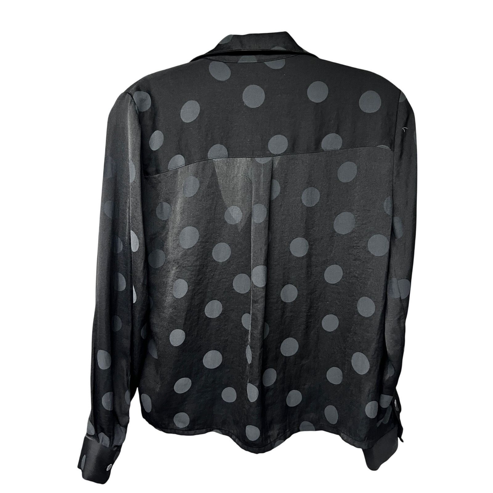 Madewell Madewell Jacquard Dot Black Button Up Shirt Top XS Size XS / US 0-2 / IT 36-38 - 5 Thumbnail