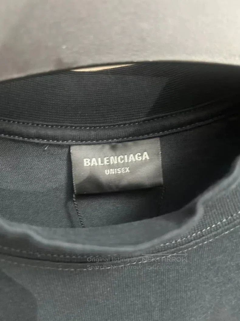 Balenciaga Balenciaga BB Letter Logo Short Sleeve T-Shirt Black Size US L / EU 52-54 / 3 - 3 Thumbnail