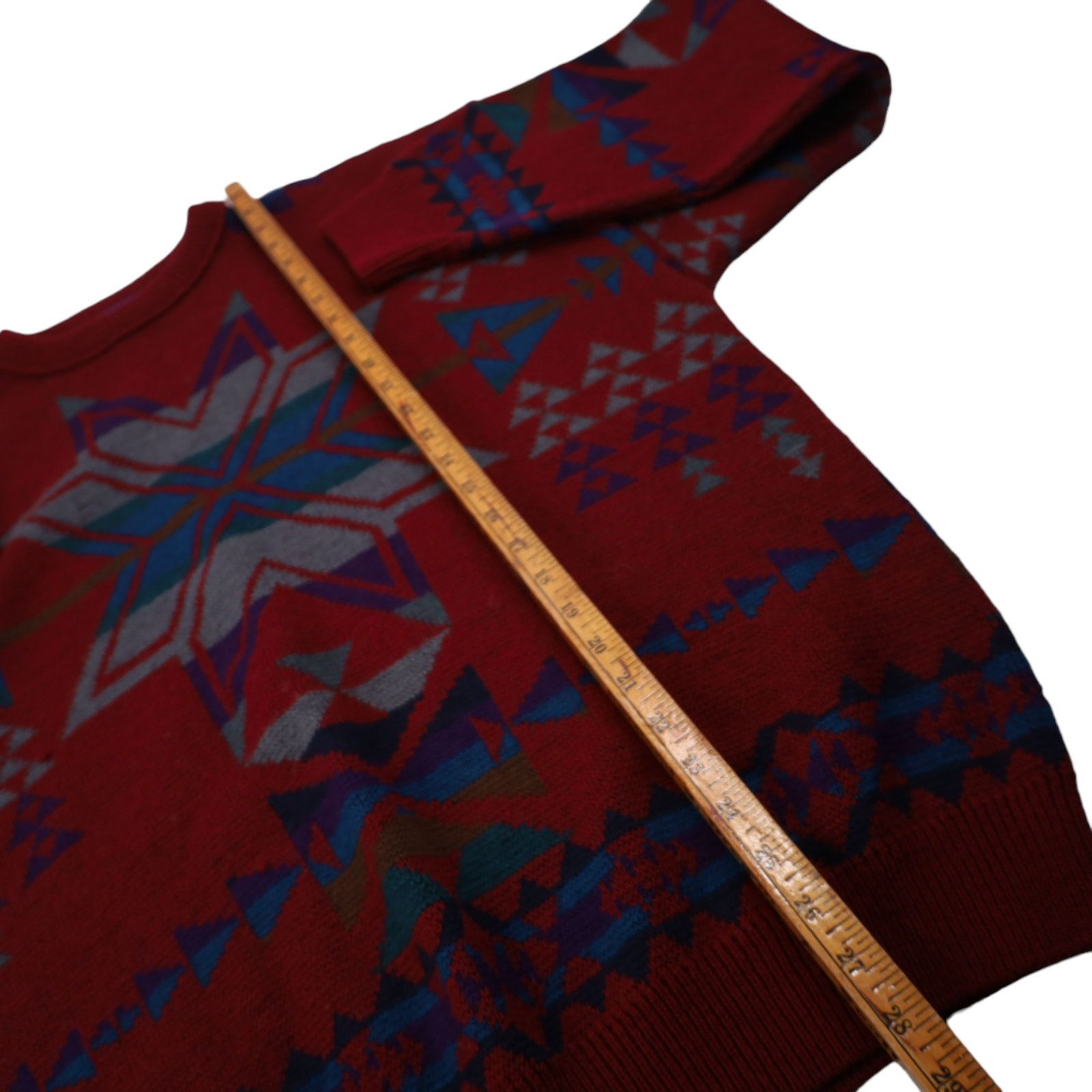 Pendleton × Vintage Vintage Pendleton Western Wear Aztec Snowflake Wool Sweater Size US L / EU 52-54 / 3 - 8 Thumbnail