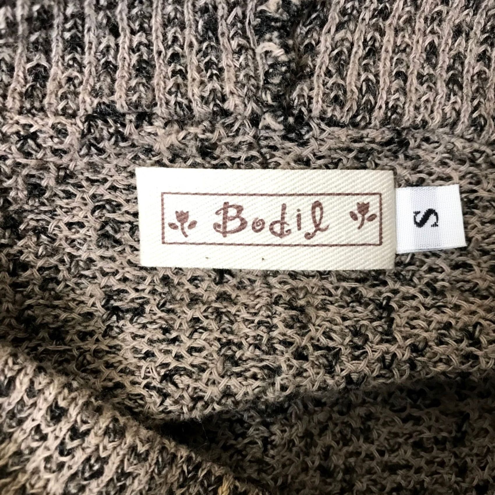 Vintage Bodil Cowl Neck Asymmetrical Marled Knit Brown Sweater S Lagenlook Boho Travel Workwear Casual Size S / US 4 / IT 40 - 7 Thumbnail