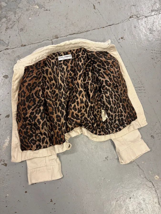 Dolce & Gabbana SS1999 Dolce & Gabbana Cream Light Denim Jacket Size XS / US 0-2 / IT 36-38 - 8 Thumbnail