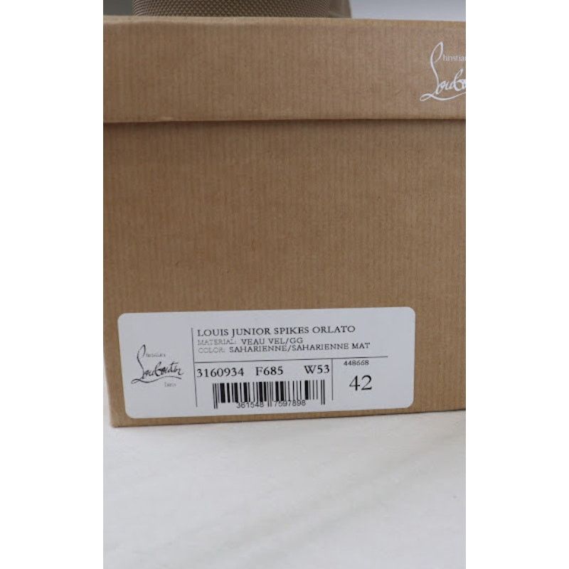 Christian Louboutin o1rshd1 Louis Junior Spikes Orlato Shoes in Brown Size US 9 / EU 42 - 9 Thumbnail