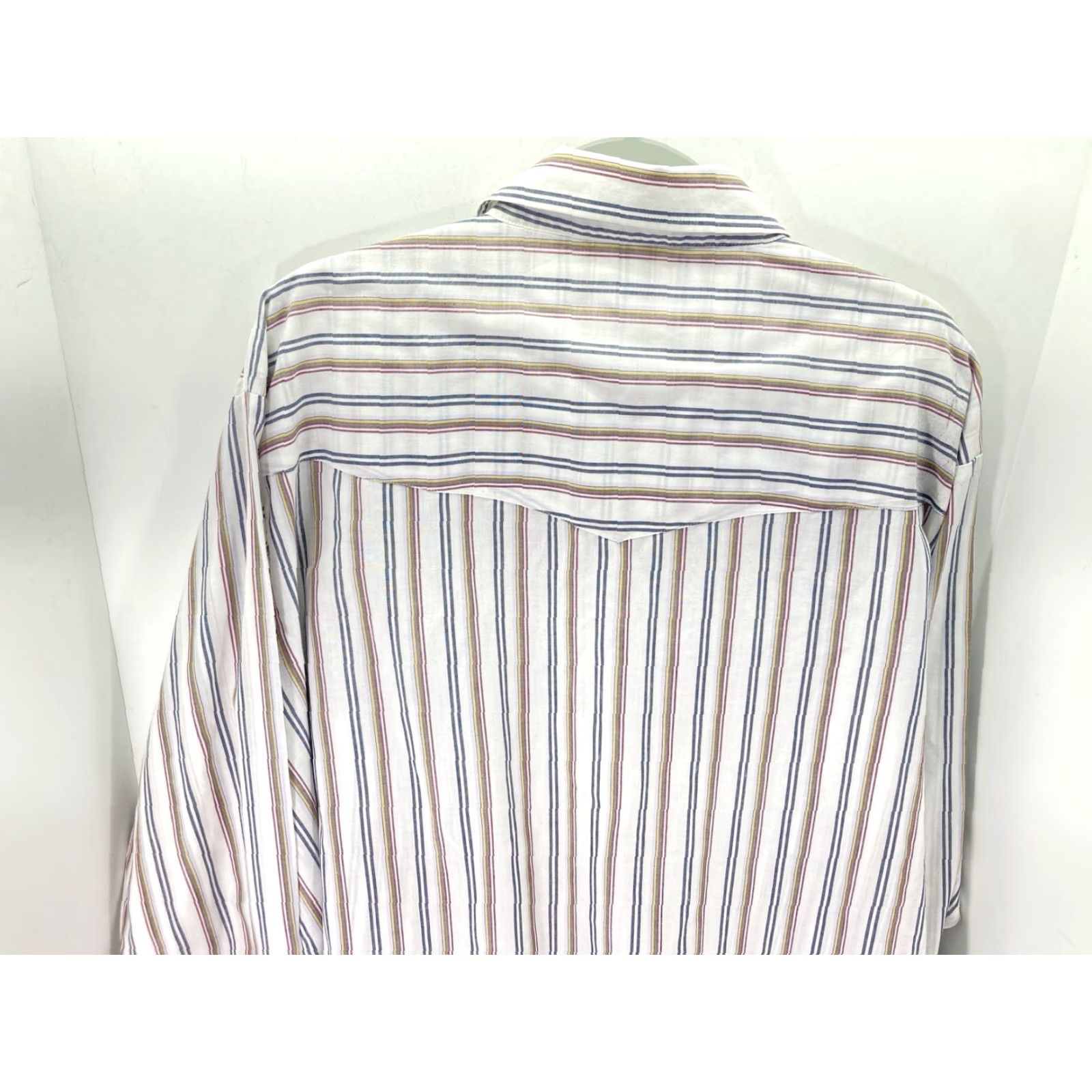 Vintage VINTAGE Ely Plains Pearl Snap Shirt Men Big 2X Stripe Long Sleeve Western Shirt Size US XXL / EU 58 / 5 - 7 Thumbnail