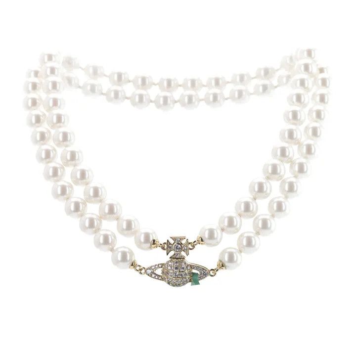 Vivienne Westwood Vivienne Westwood Graziella Pearl Choker Gold 0079 Size ONE SIZE - 1 Thumbnail
