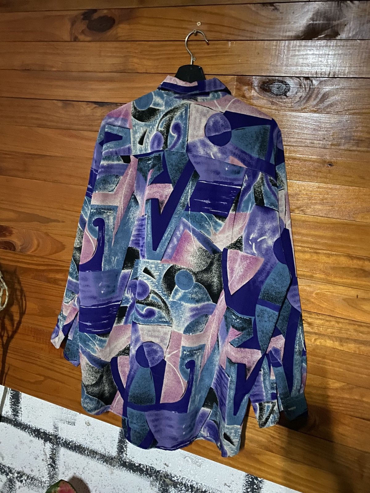 Japanese Brand Vintage 1980s Jony Borey Abstract Geometric Shirt Retro Size US L / EU 52-54 / 3 - 8 Thumbnail