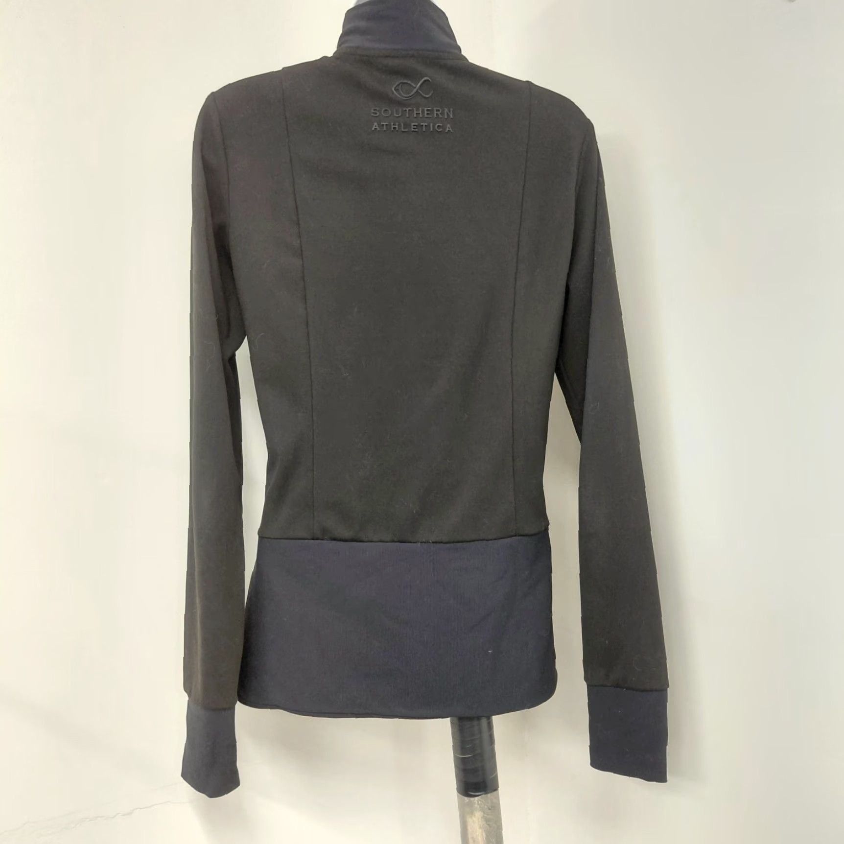 Vintage Southern Athletica Jacket Womens Small Black Long Sleeve Thumbhole Full Zip Size S / US 4 / IT 40 - 7 Thumbnail