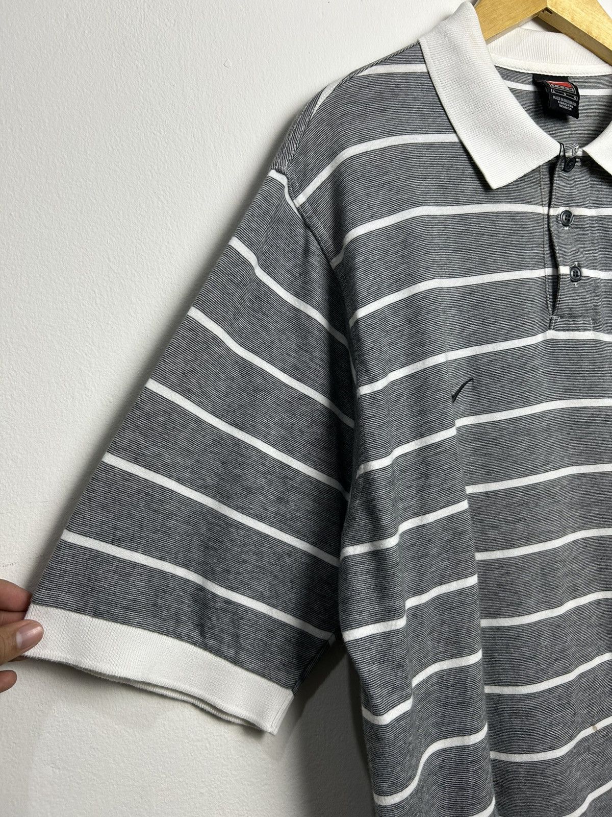 Nike Vintage Nike NFL Raiders striped poloshirt Size US XL / EU 56 / 4 - 4 Thumbnail