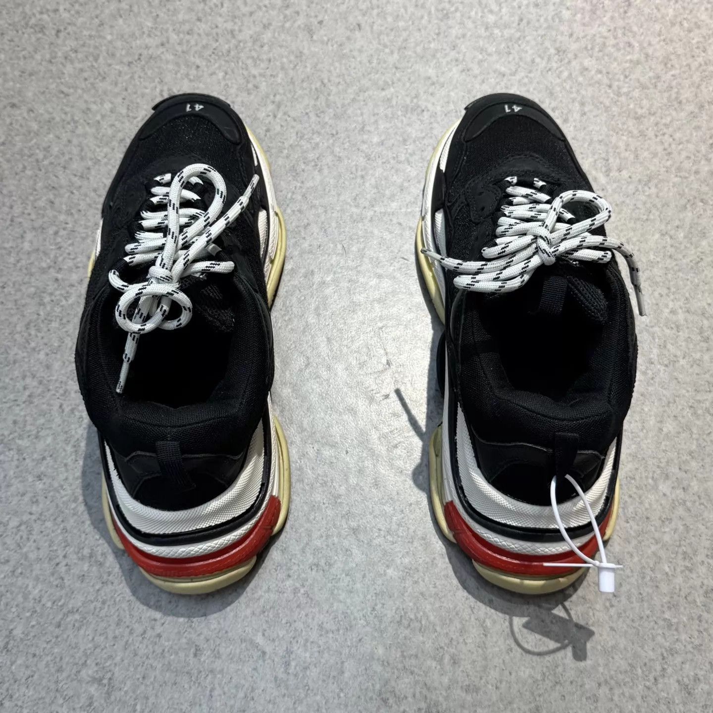 Balenciaga Balenciaga Triple S Black Red Distressed 41 Size US 8 / EU 41 - 8 Thumbnail