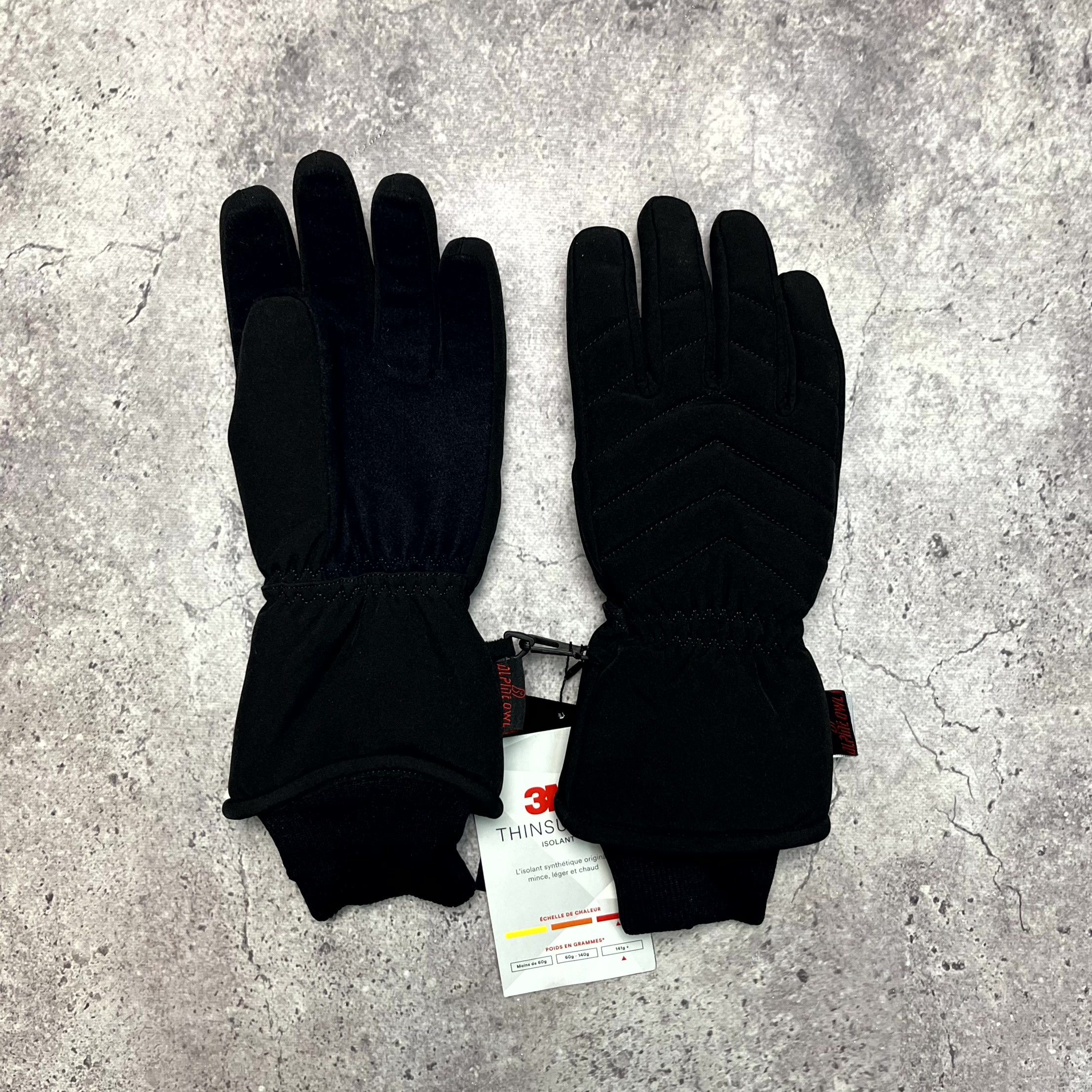 Other Alpine Owl 3M Thinsulate Black Softshell Ski Gloves Size ONE SIZE - 1 Thumbnail
